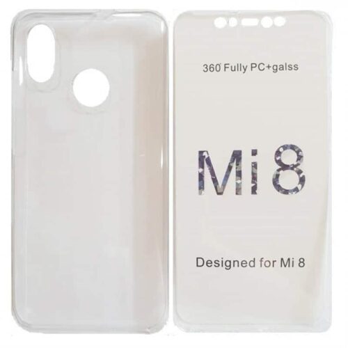 Xiaomi Mi 8 360 Full Front and Back Hard Silicone Case Transparent (oem)