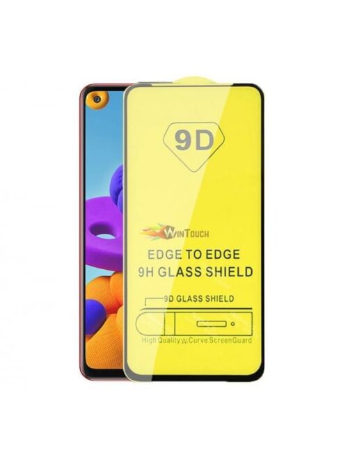 9D Full Face Tempered Glass Black (Galaxy A21s)