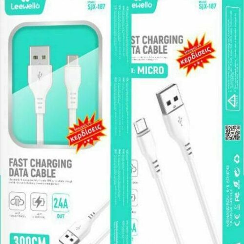 SJX-187 FAST CHARGING DATA CABLE 3M MICRO 4