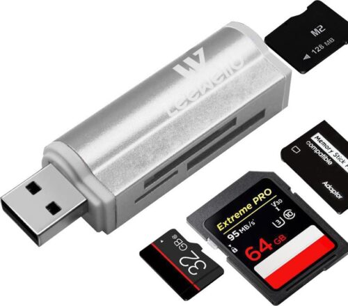 Leewello YPX-039 Card Reader USB 3.0 για SD/microSD/MemoryStick Ασημί 1
