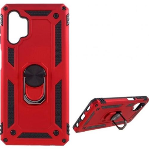 Samsung Galaxy A13 4G Hybrid Shockproof Armor Case 360 Degree Metal Rotating Ring Car Mount Holder Red (oem) 5