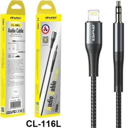 Awei Καλώδιο Lightning to 3.5mm - 1m (CL-116L)