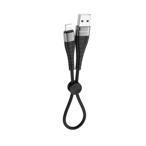 Borofone BX32 Braided USB to Lightning Cable Μαύρο 0.25m