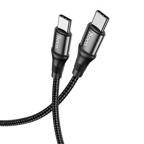 Hoco X50 Exquisito Braided USB 2.0 Cable USB-C male – USB-C male Μαύρο 1m